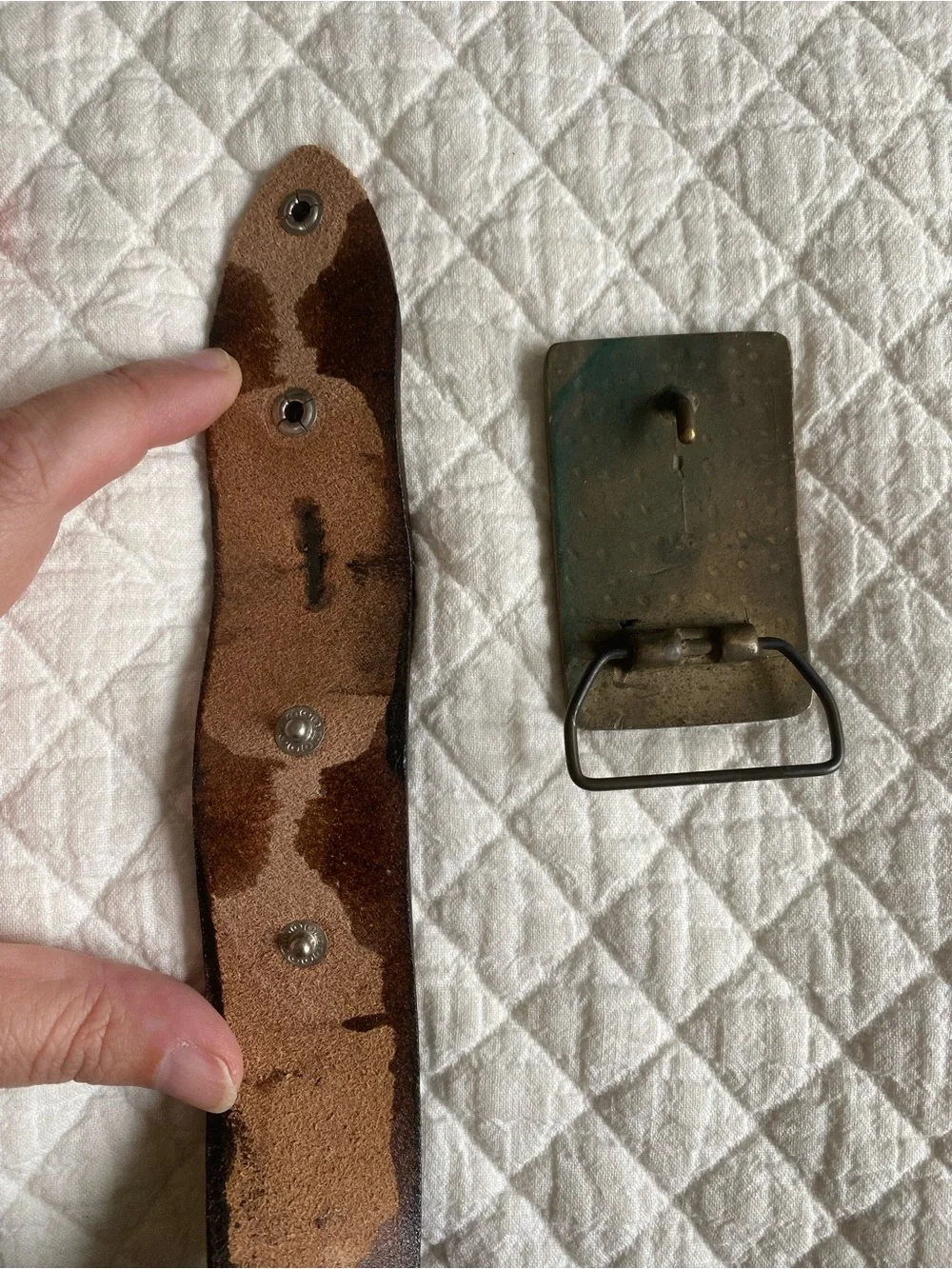 BSA Philmont Leather Tooled Belt Brass Buckle Vintage 2000 Western Boy Scouts 38